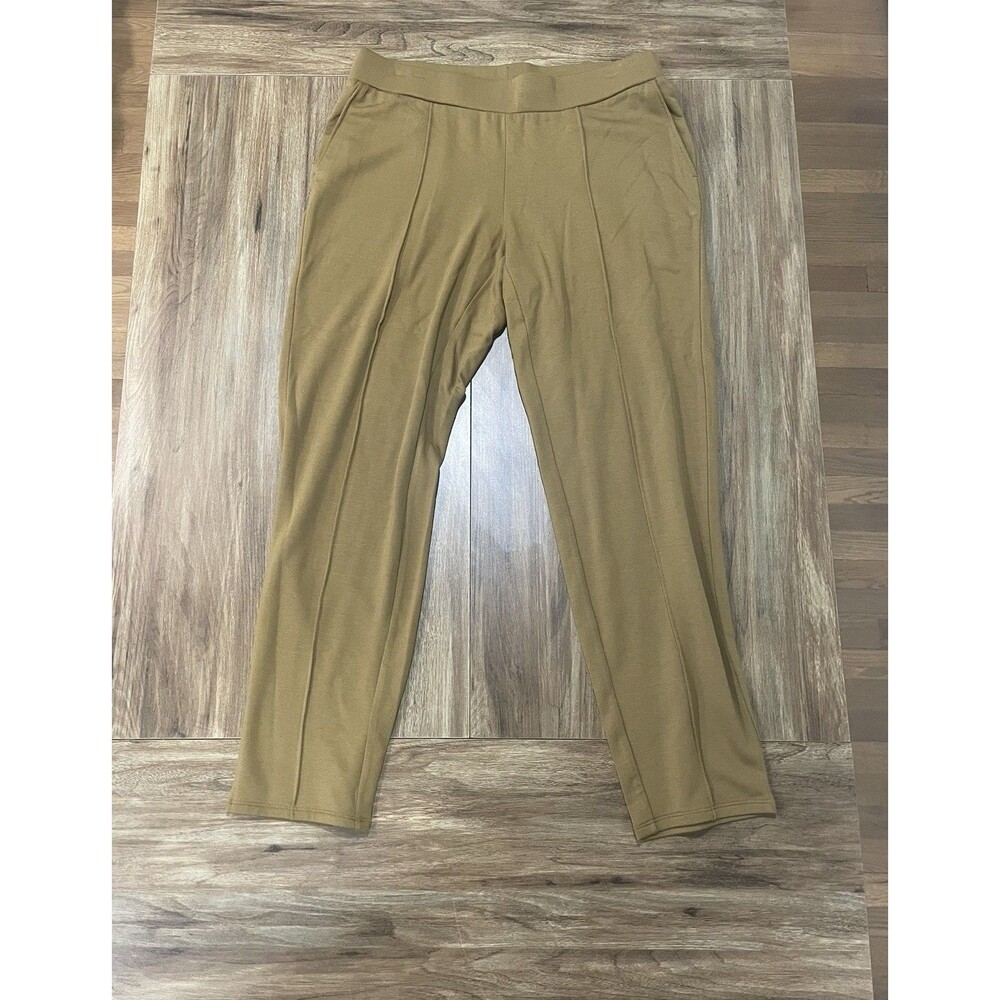 J Jill Pure Jill Tranquility Fleece Mustard Yellow Pants Womens Sz Small Petite